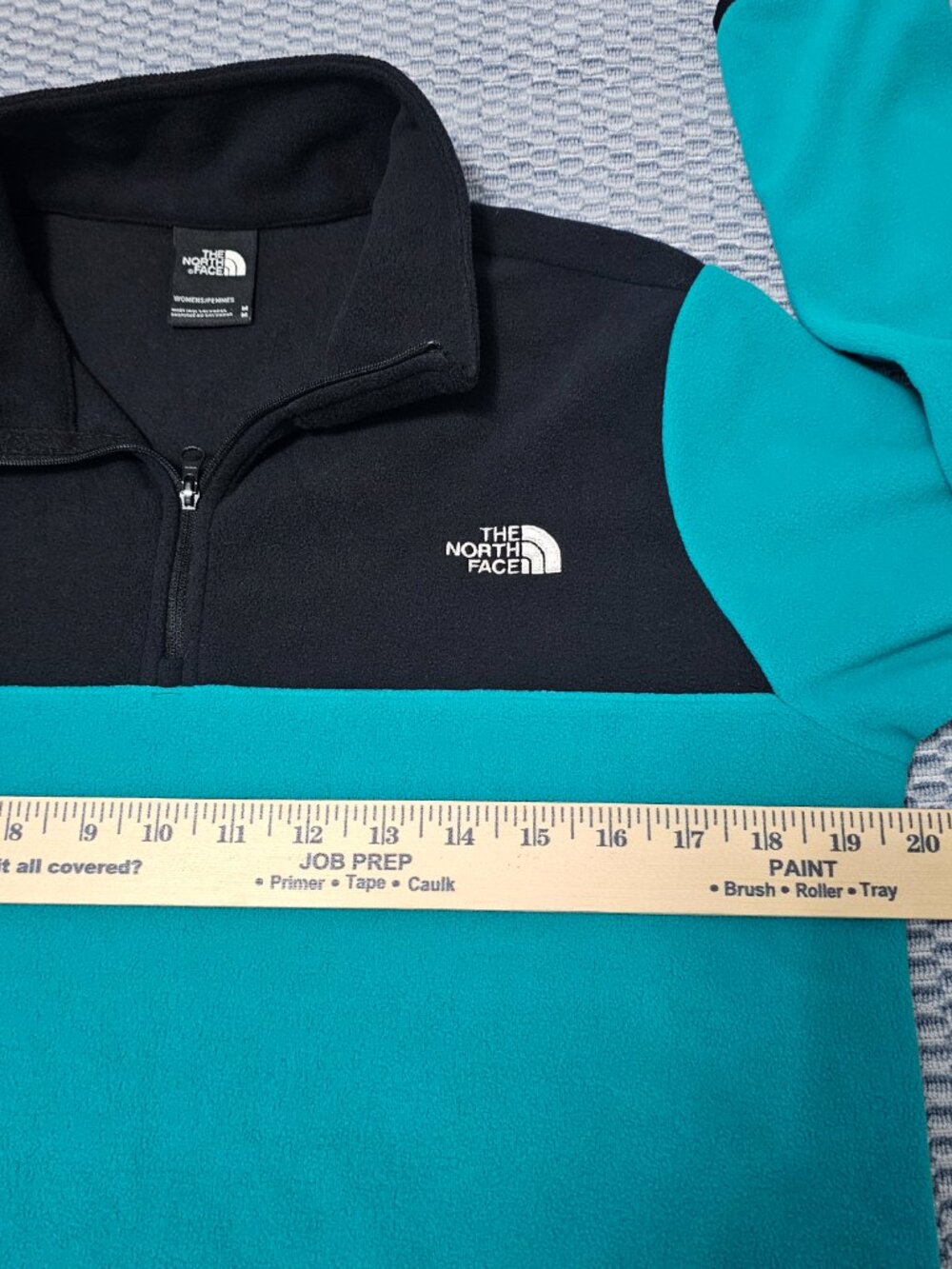 The North Face Blue Black 1/4 Zip Fleece Pullover Sweater Women's - Size Medium - Picture 5 of 6
